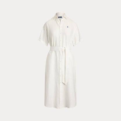 LINEN SHORT-SLEEVE SHIRTDRESS