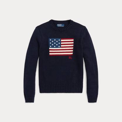 FLAG COTTON CREWNECK SWEATER