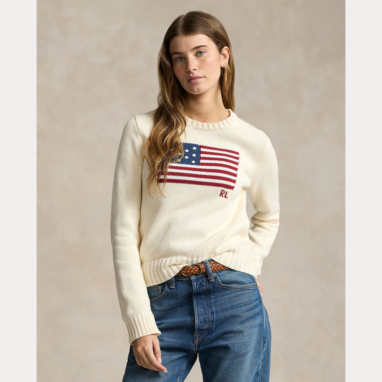 FLAG COTTON CREWNECK SWEATER