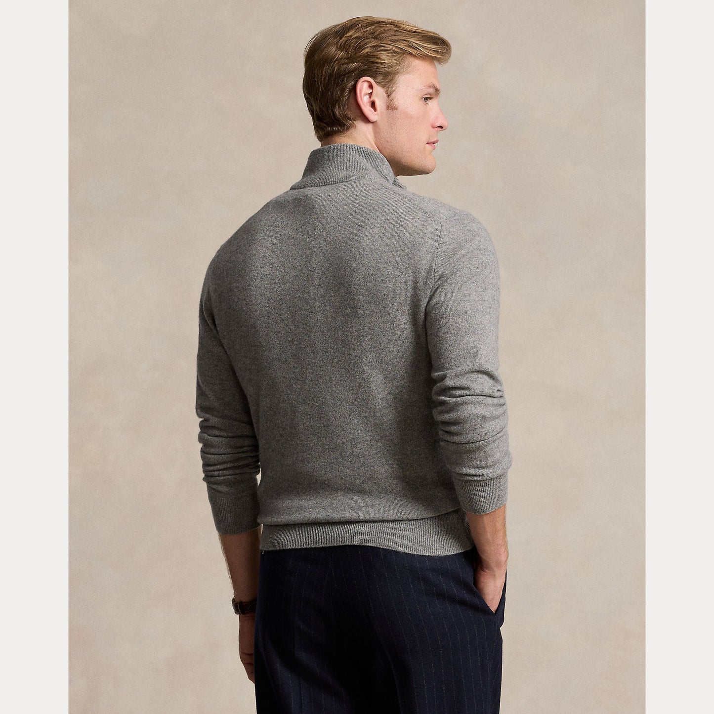 WOOL QUARTER-ZIP SWEATER