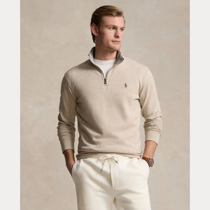 LUXURY JERSEY QUARTER-ZIP PULLOVER