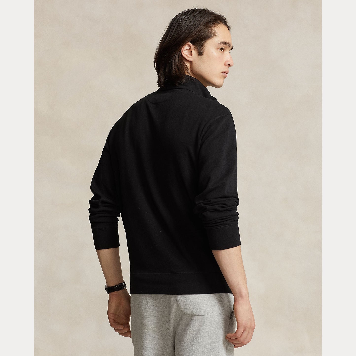 LUXURY JERSEY QUARTER-ZIP PULLOVER