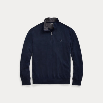 LUXURY JERSEY QUARTER-ZIP PULLOVER