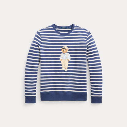 POLO BEAR STRIPED FLEECE SWEATSHIRT