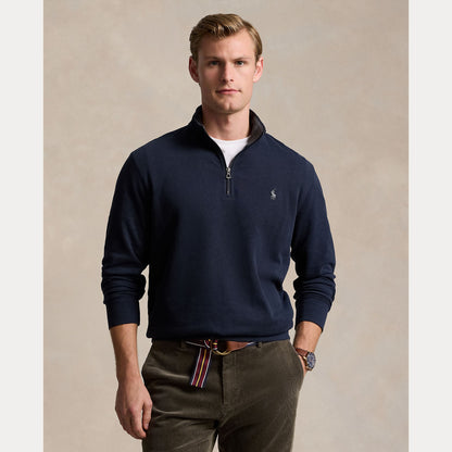 LUXURY JERSEY QUARTER-ZIP PULLOVER