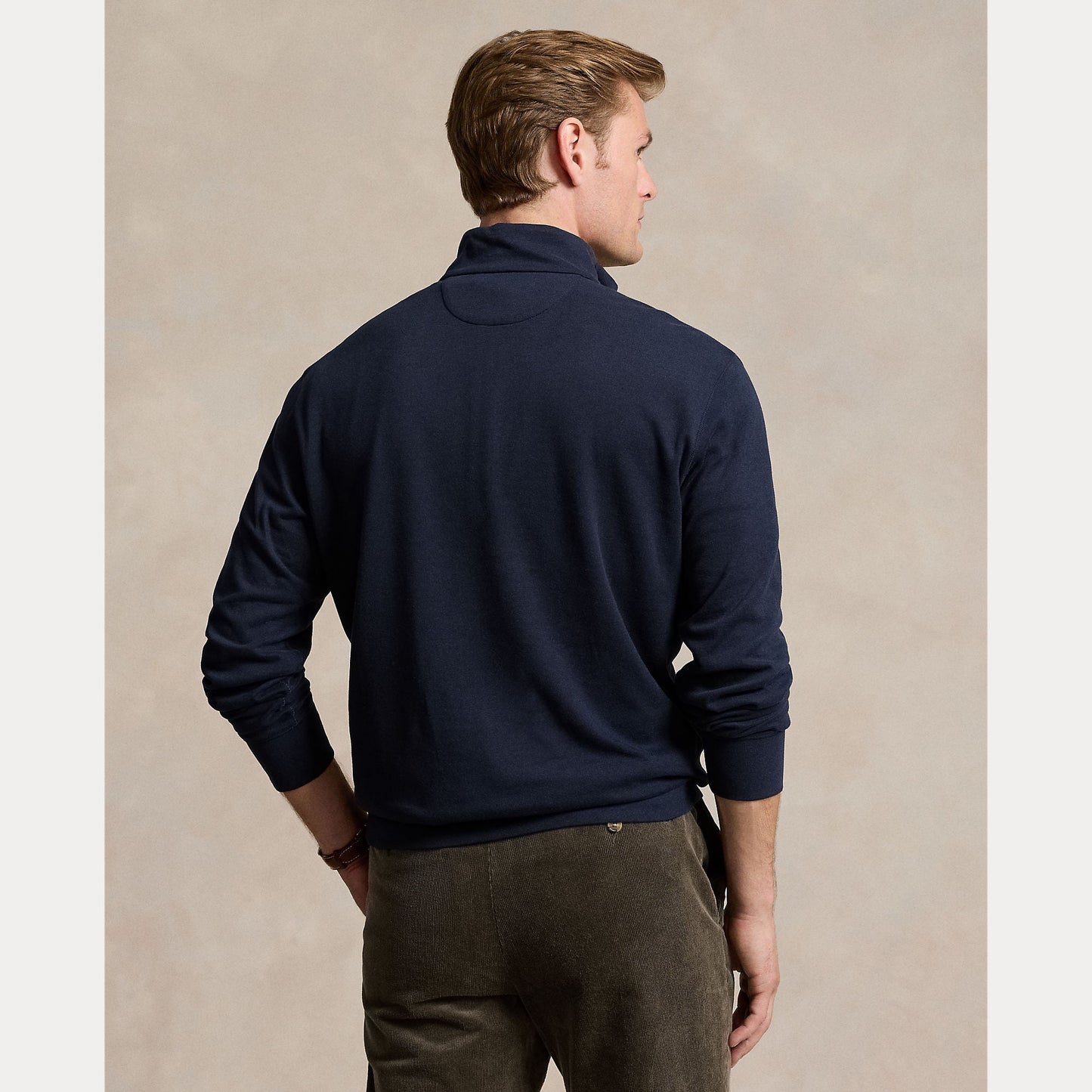 LUXURY JERSEY QUARTER-ZIP PULLOVER