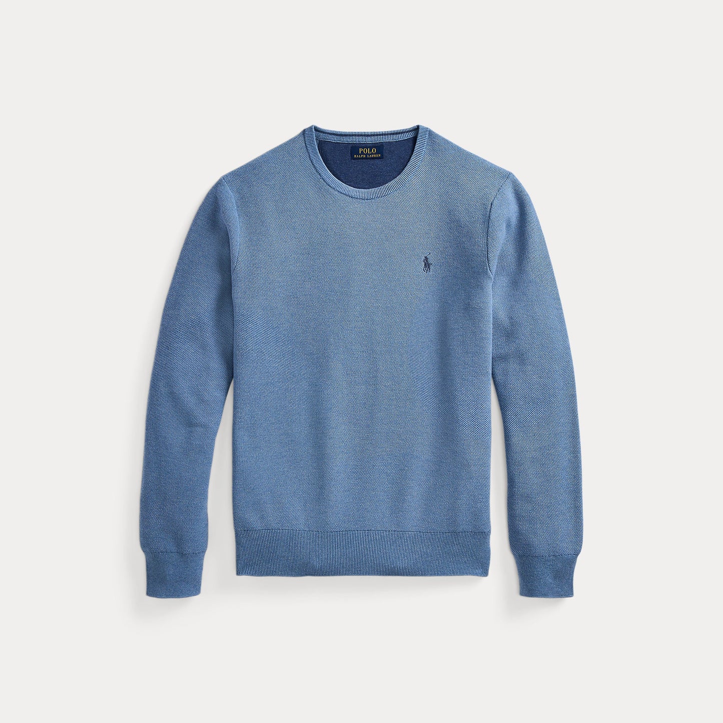 TEXTURED COTTON CREWNECK SWEATER