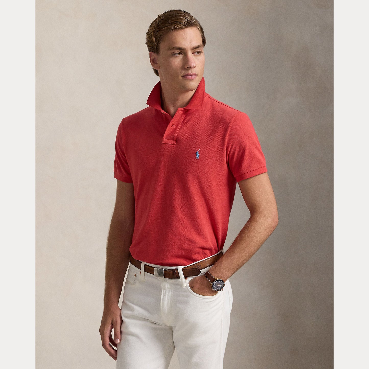 CUSTOM SLIM FIT MESH POLO SHIRT