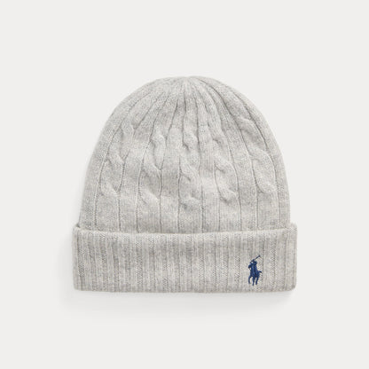 CABLE-KNIT WOOL-CASHMERE BEANIE