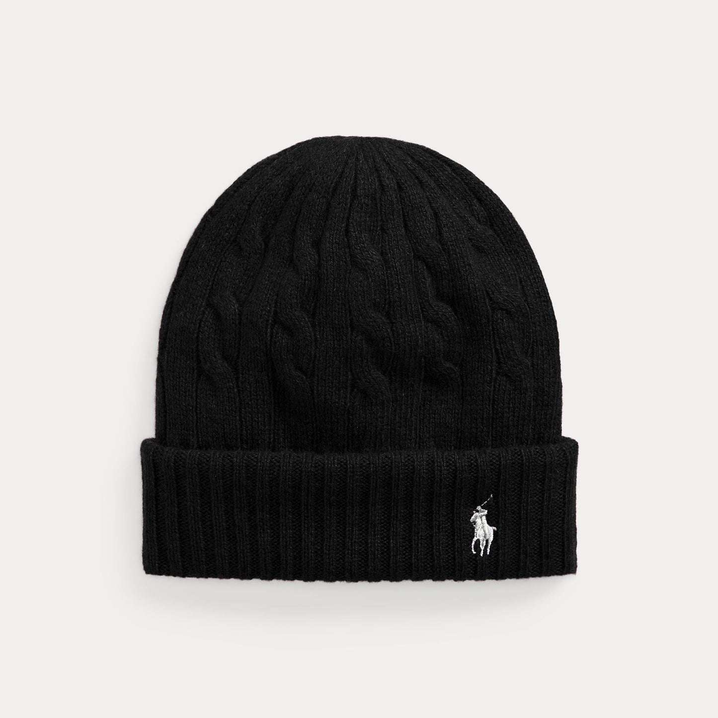 CABLE-KNIT WOOL-CASHMERE BEANIE