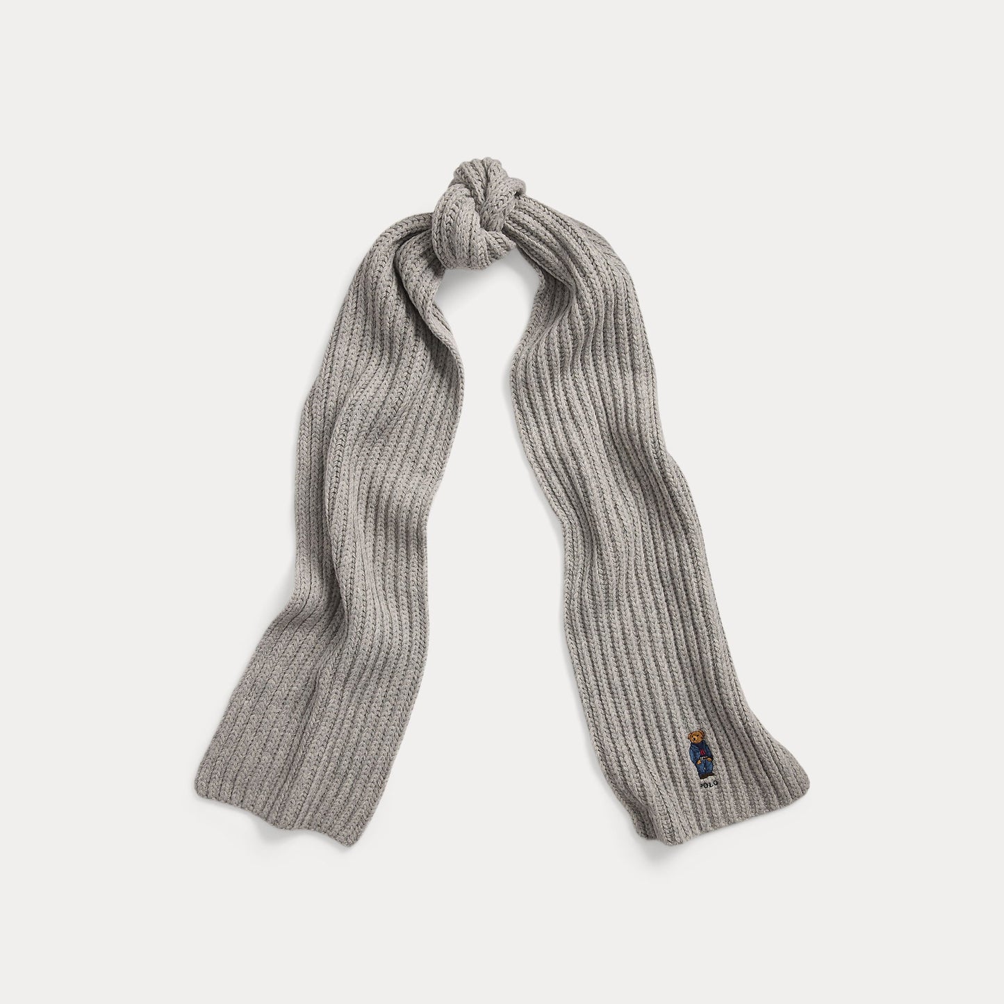 POLO BEAR RIB-KNIT SCARF