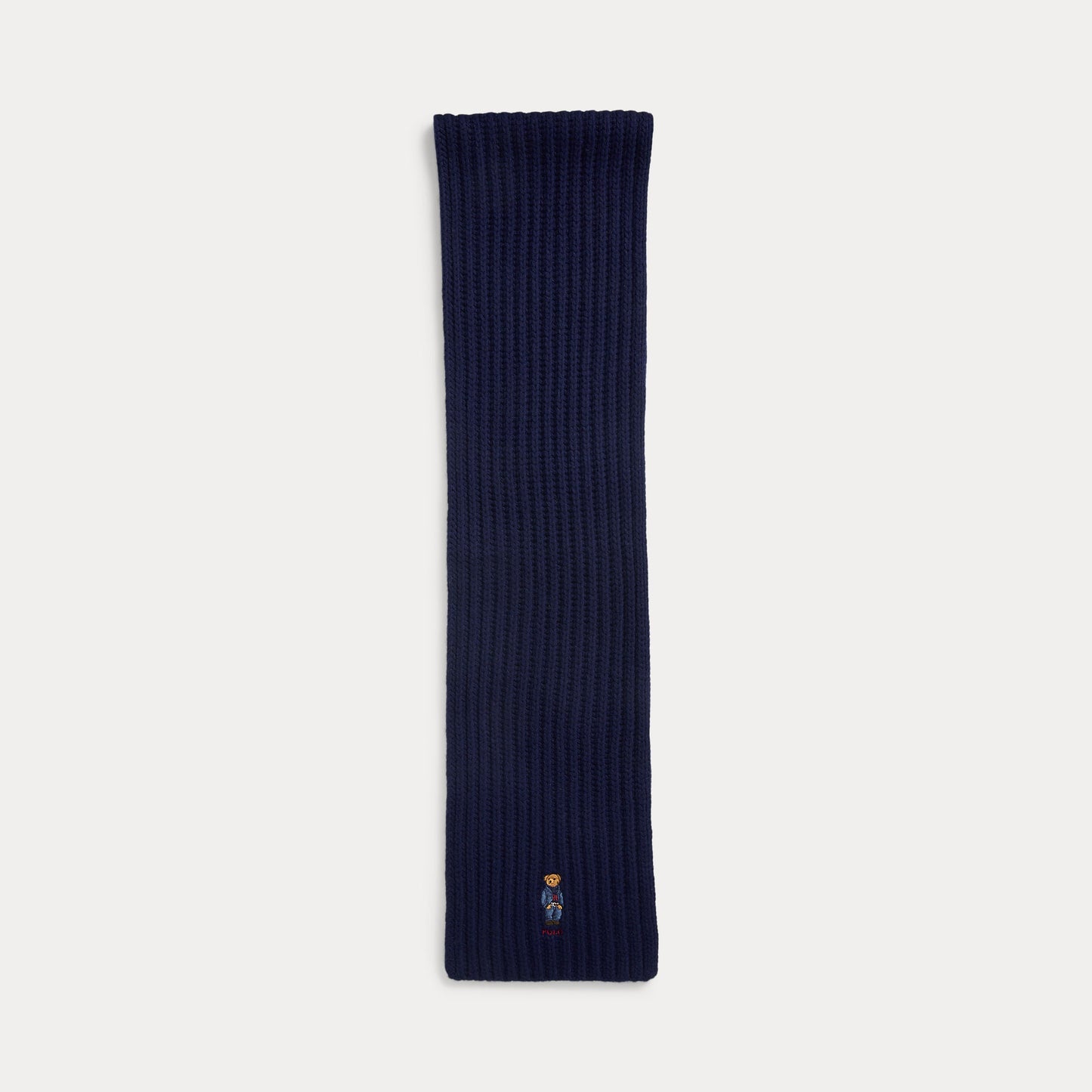 POLO BEAR RIB-KNIT SCARF