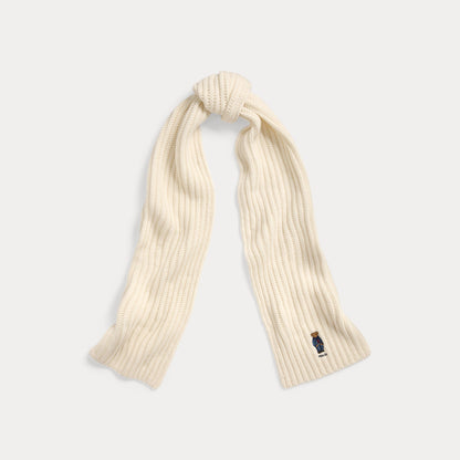 POLO BEAR RIB-KNIT SCARF