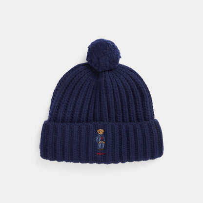 POLO BEAR RIB POM-POM BEANIE HAT