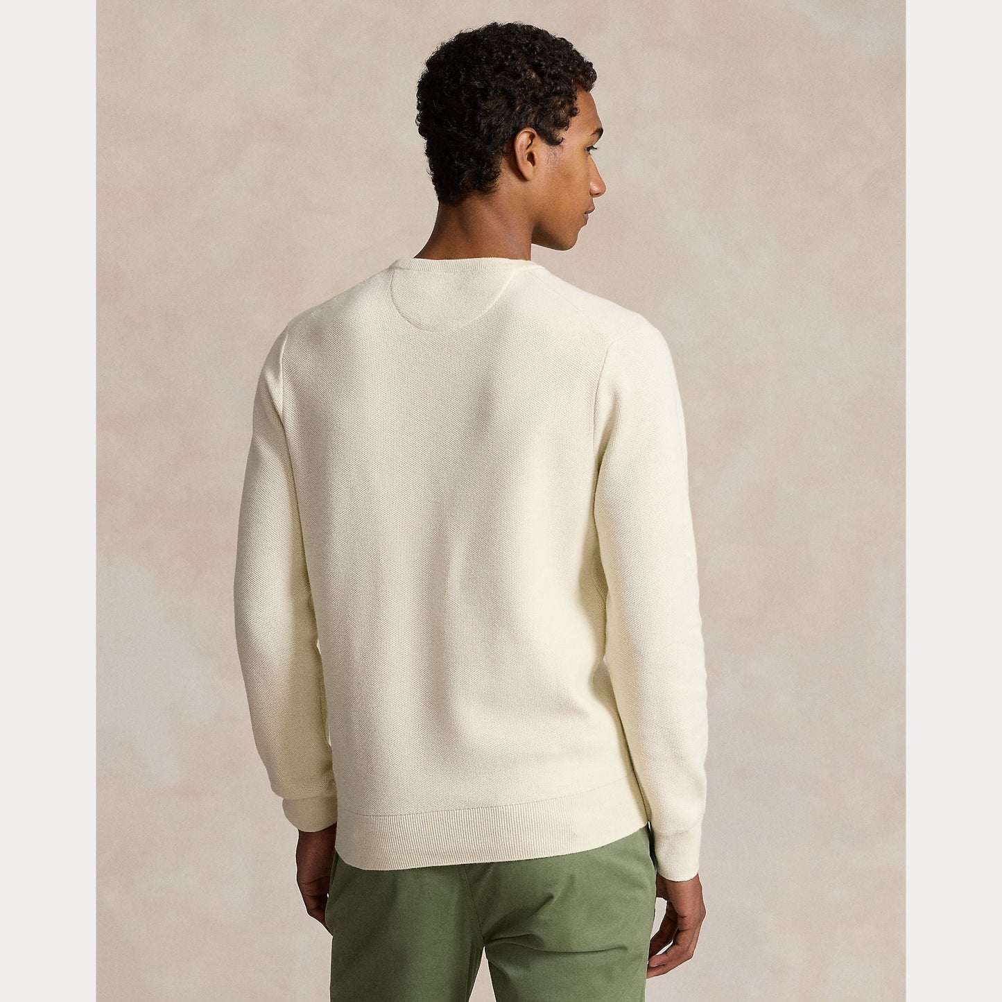 TEXTURED COTTON CREWNECK SWEATER