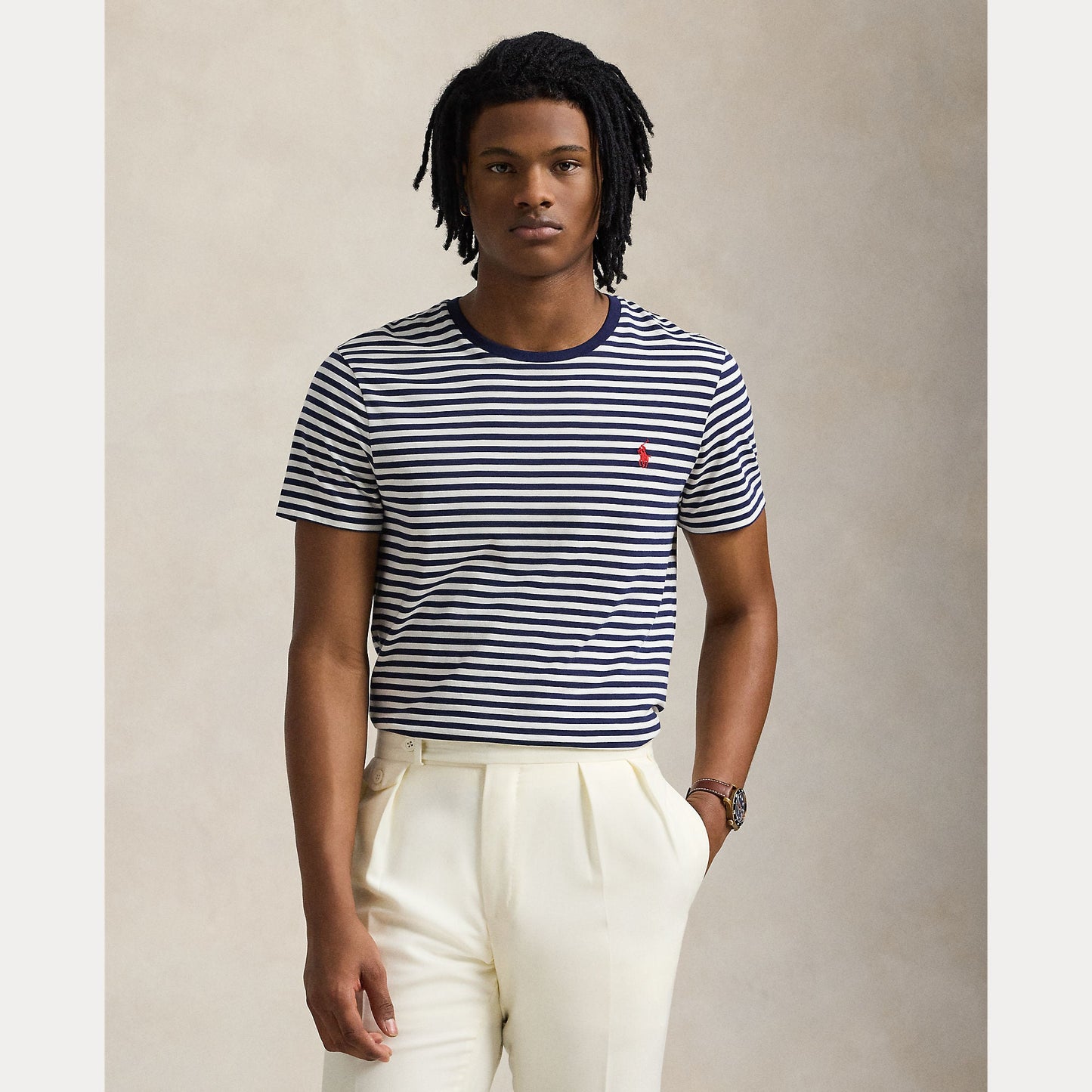 CUSTOM SLIM FIT STRIPED JERSEY T-SHIRT