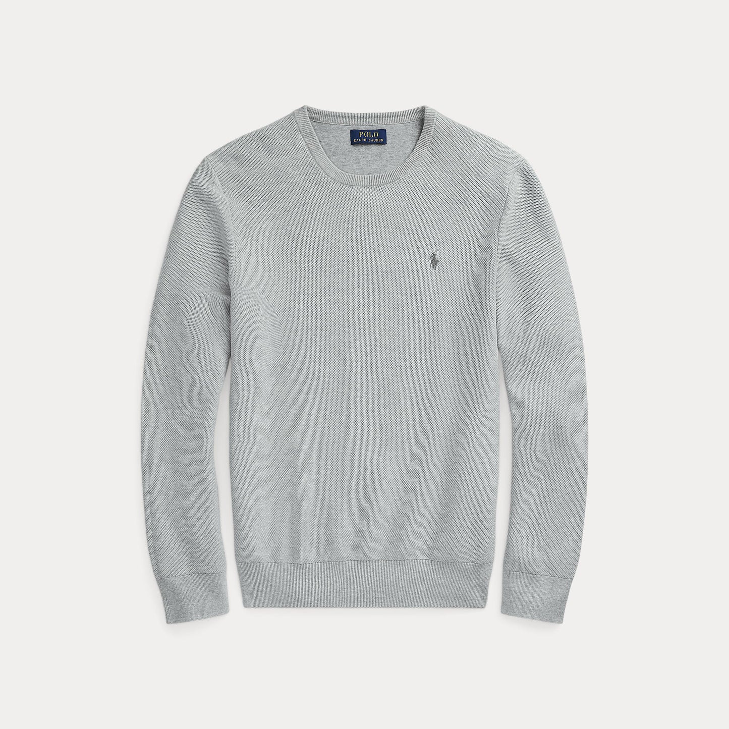 TEXTURED COTTON CREWNECK SWEATER