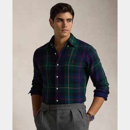 CUSTOM FIT PLAID DOUBLE-FACED SHIRT