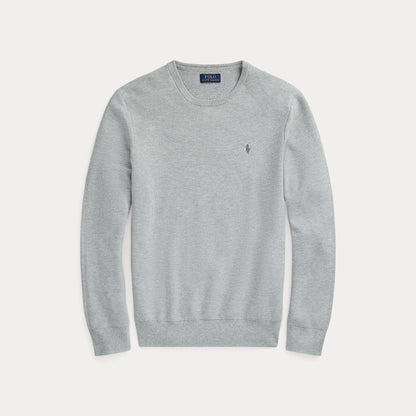 TEXTURED COTTON CREWNECK SWEATER