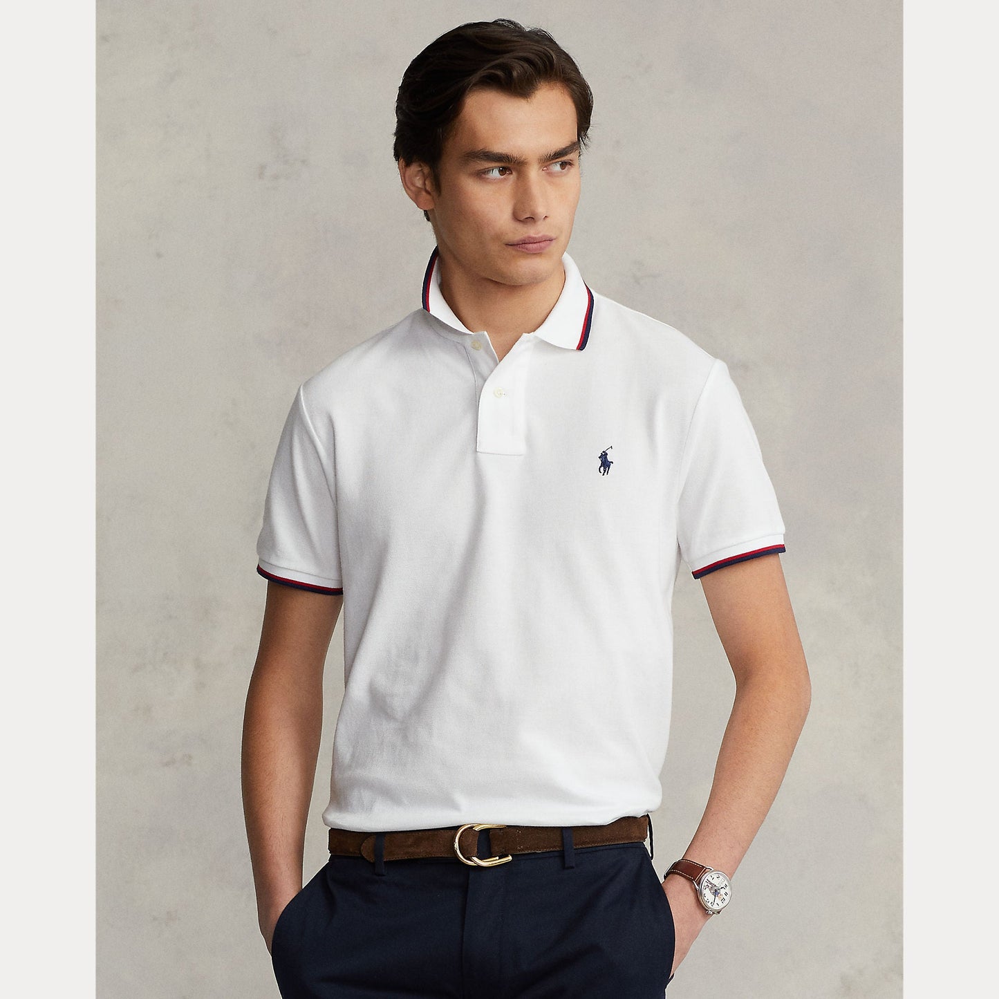 CUSTOM SLIM FIT MESH POLO SHIRT