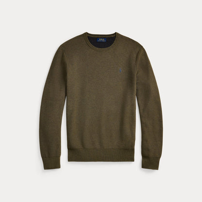 TEXTURED COTTON CREWNECK SWEATER