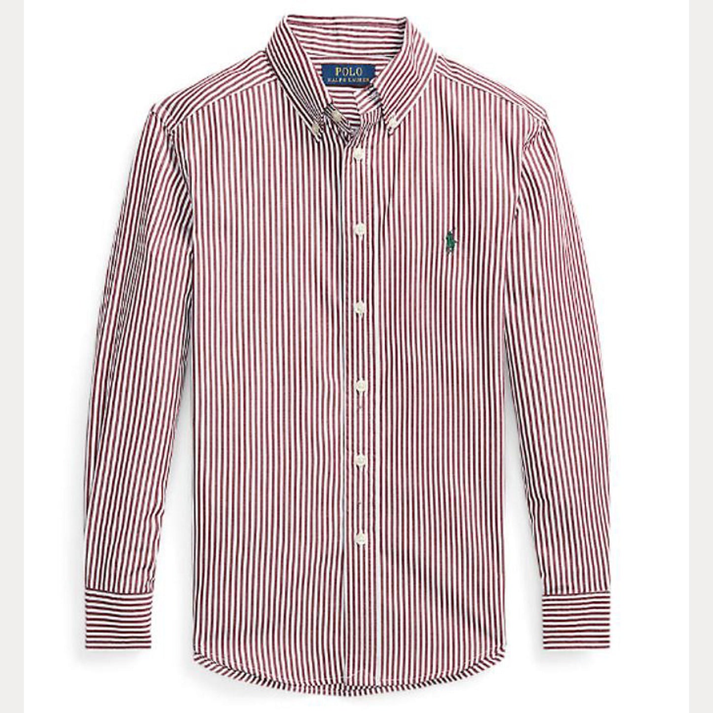 CUSTOM FIT STRIPED STRETCH POPLIN SHIRT