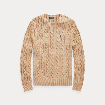 CABLE-KNIT COTTON SWEATER