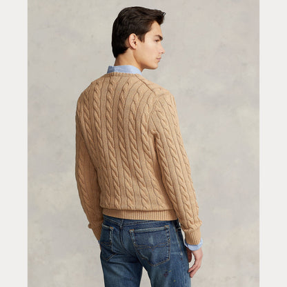 CABLE-KNIT COTTON SWEATER