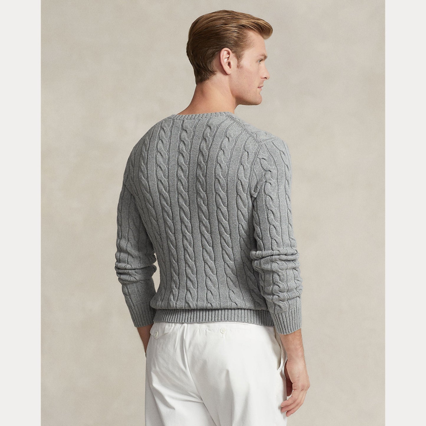 CABLE-KNIT COTTON SWEATER