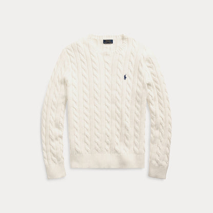 CABLE-KNIT COTTON SWEATER