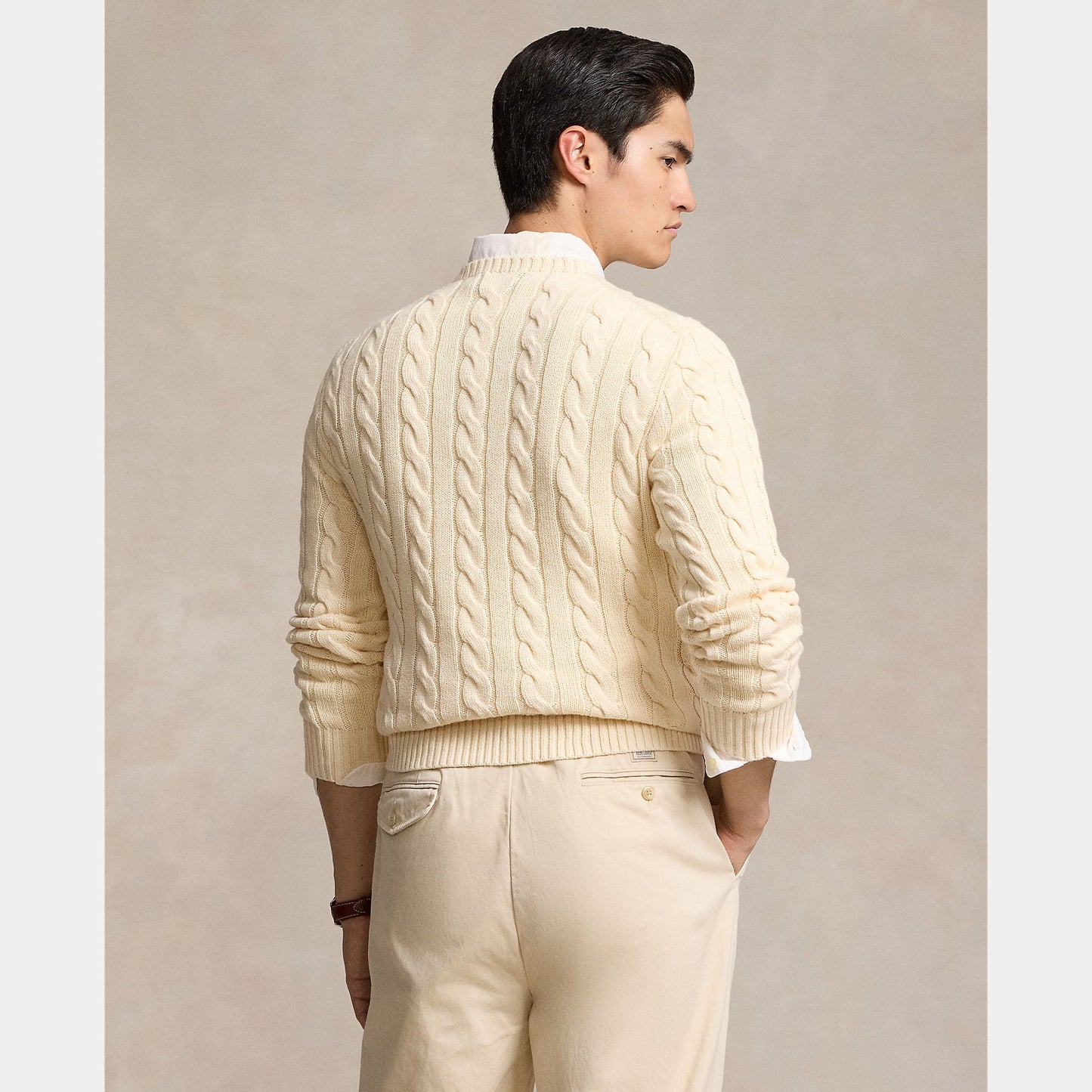 CABLE-KNIT COTTON SWEATER