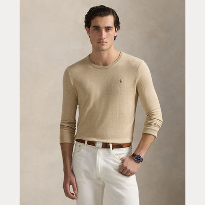 SLIM FIT TEXTURED COTTON SWEATER