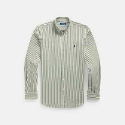 CUSTOM FIT STRIPED STRETCH POPLIN SHIRT