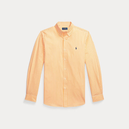 CUSTOM FIT STRIPED STRETCH POPLIN SHIRT