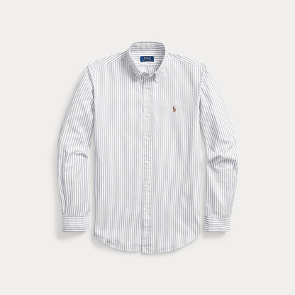 CUSTOM FIT STRIPED STRETCH OXFORD SHIRT