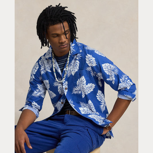 CLASSIC FIT MONSTERA-PRINT OXFORD SHIRT