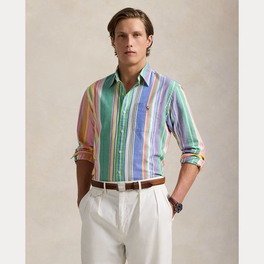 SLIM FIT STRIPED OXFORD SHIRT