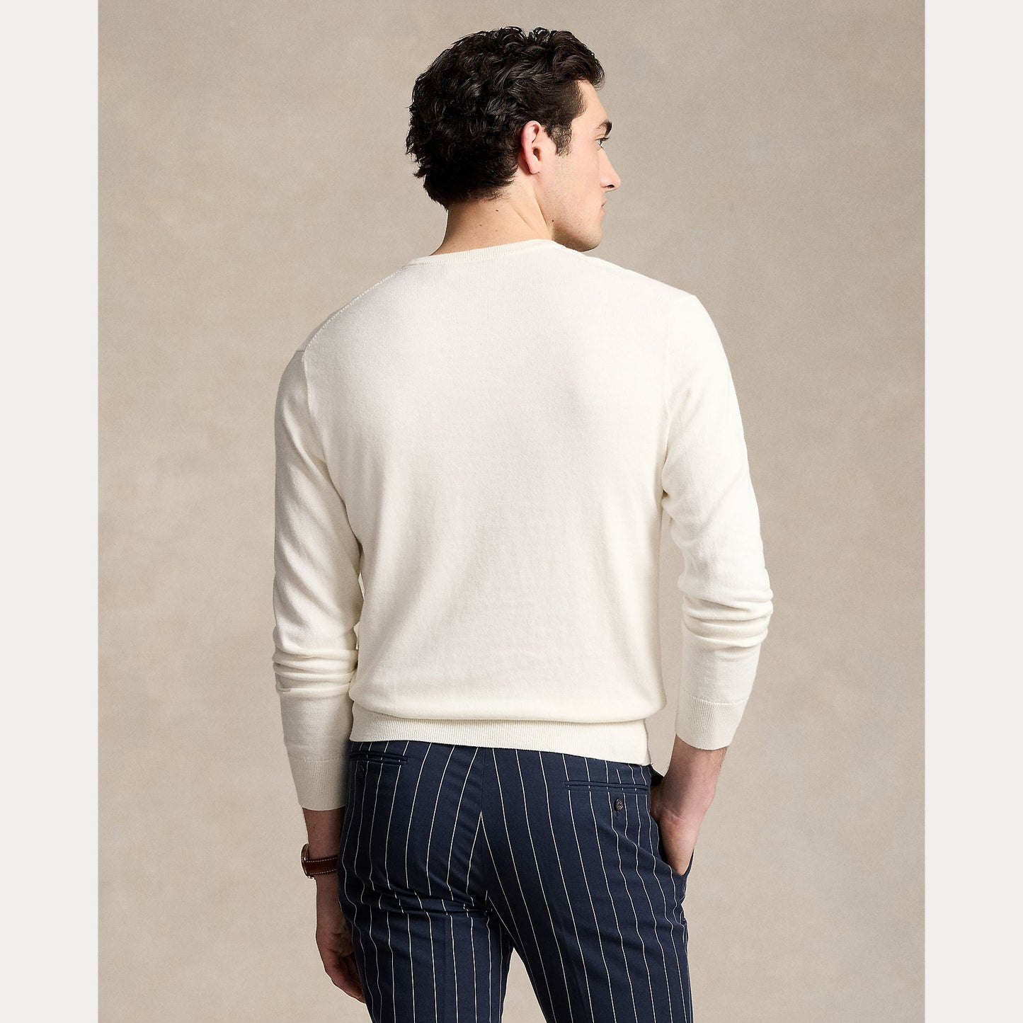 COTTON-CASHMERE CREWNECK SWEATER