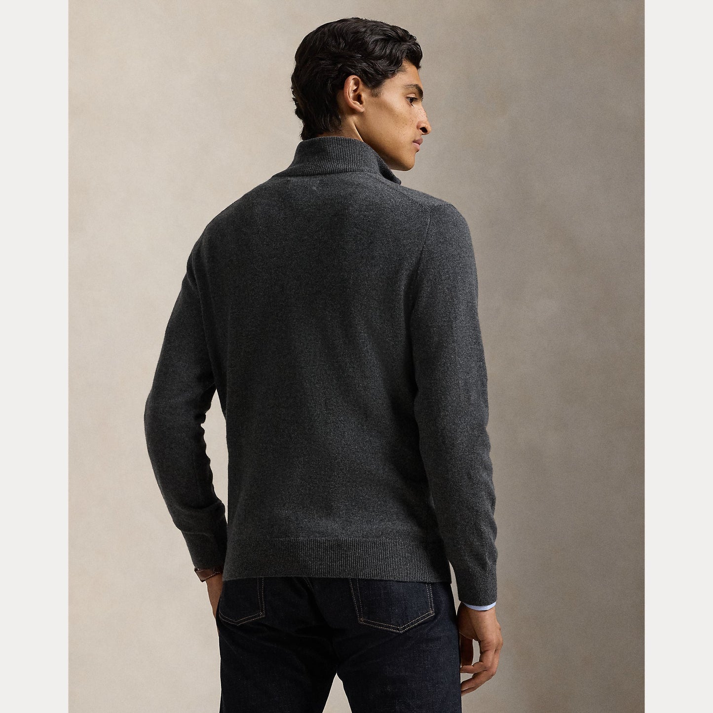 WOOL QUARTER-ZIP SWEATER