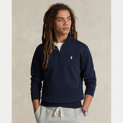 DOUBLE-KNIT QUARTER-ZIP PULLOVER