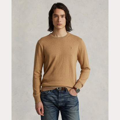 COTTON-CASHMERE CREWNECK SWEATER