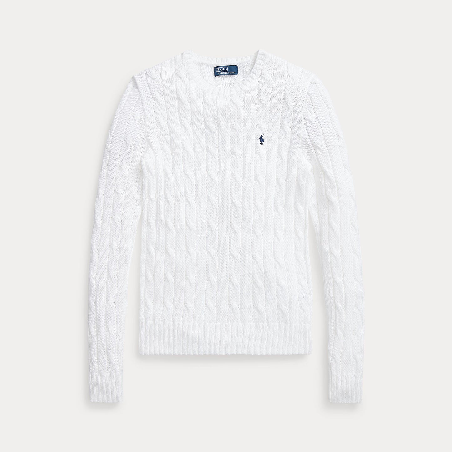 CABLE-KNIT COTTON CREWNECK SWEATER