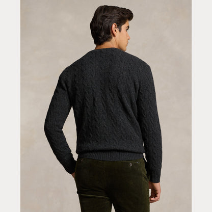 CABLE-KNIT WOOL-CASHMERE SWEATER