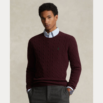 CABLE-KNIT WOOL-CASHMERE SWEATER