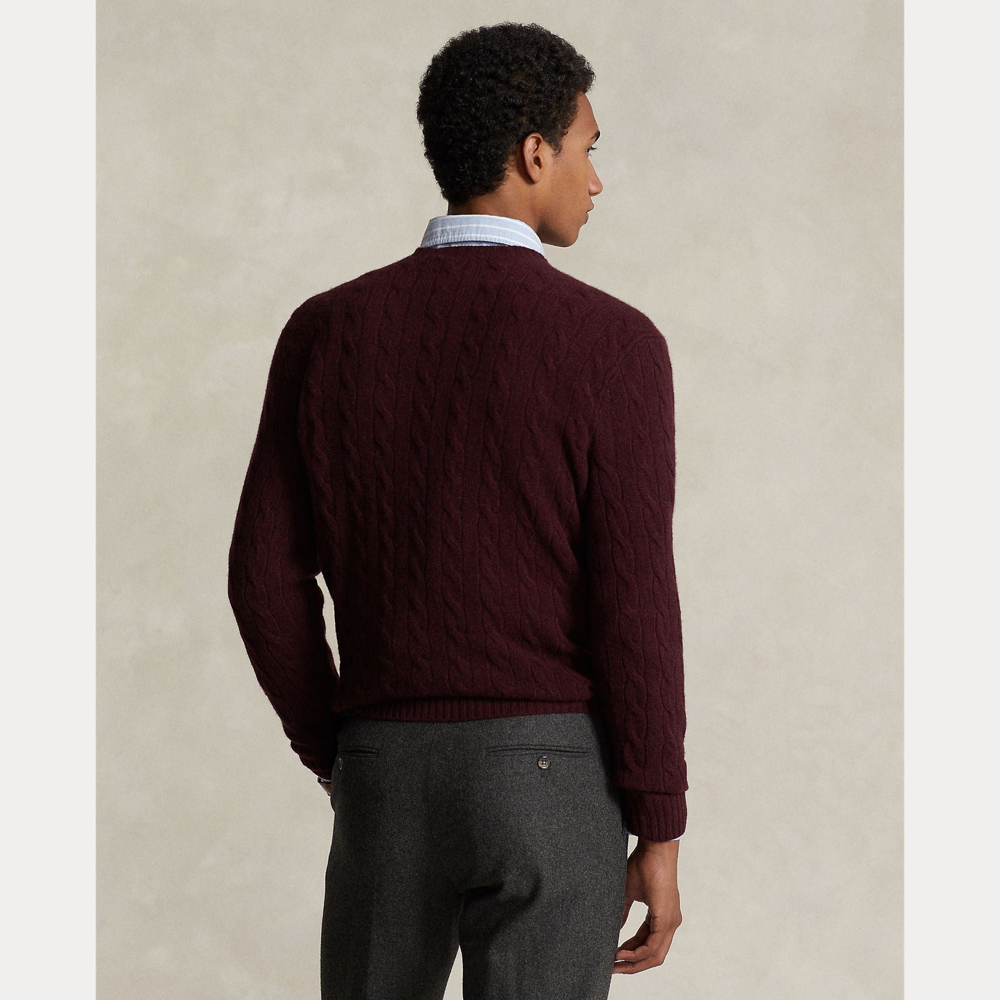 CABLE-KNIT WOOL-CASHMERE SWEATER