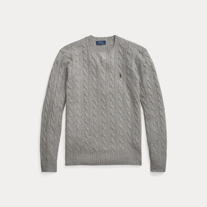 CABLE-KNIT WOOL-CASHMERE SWEATER