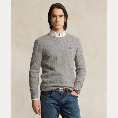 CABLE-KNIT WOOL-CASHMERE SWEATER